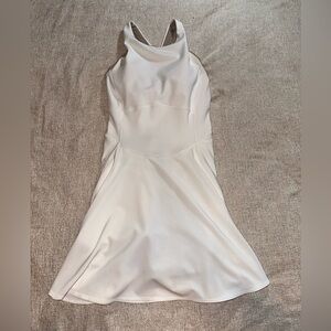 Lululemon White Athletic Tennis Dress Built-In Shorts Shelf Bra Size S Approx